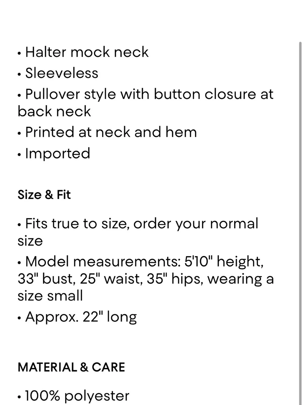 NWT Liverpool Los Angeles Mock Neck Halter Top, Medium - Picture 7 of 11